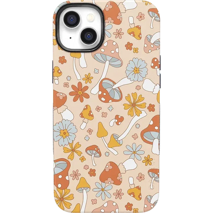 Mushroom Magic | Retro Floral Case iPhone Case get.casely Bold + MagSafe® iPhone 14 Plus
