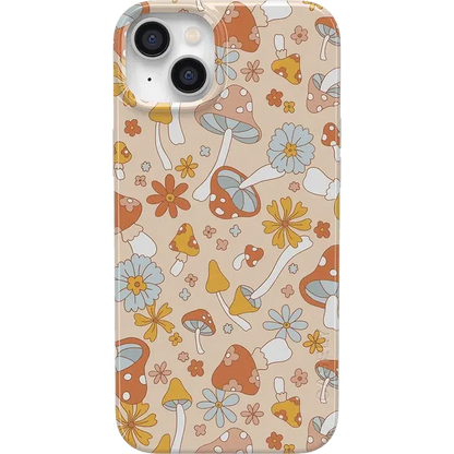 Mushroom Magic | Retro Floral Case iPhone Case get.casely Classic + MagSafe® iPhone 14 Plus