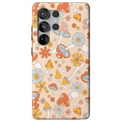 Mushroom Magic | Retro Floral Samsung Case Samsung Case Casetry Essential + MagSafe® Galaxy S25 Ultra