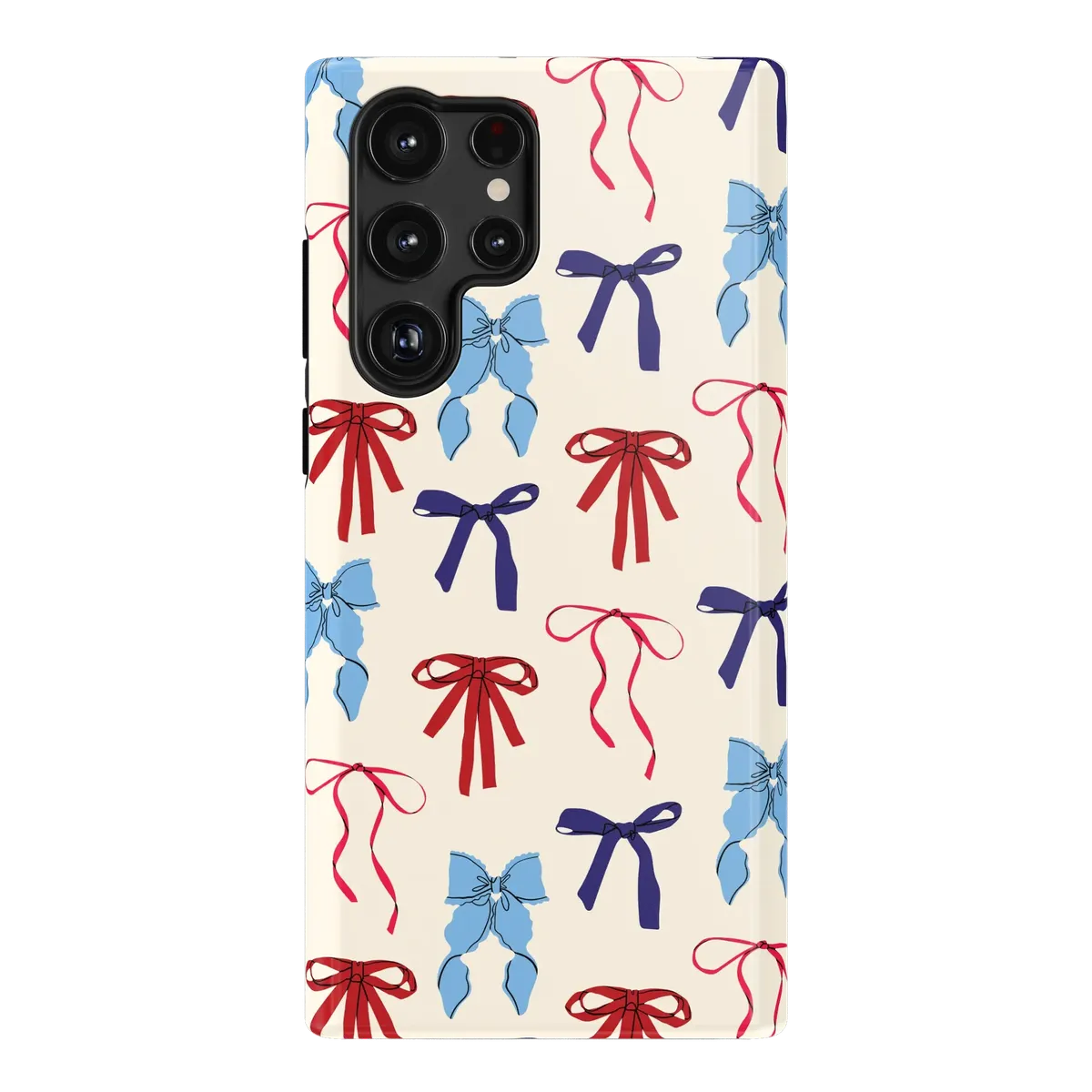American Girlie | Red White & Blue Bows Case - Galaxy S22 Ultra
