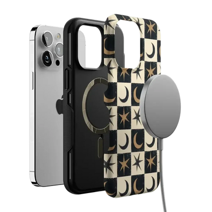 Mystic Moonstar | Black Celestial Case Phone Case get.casely