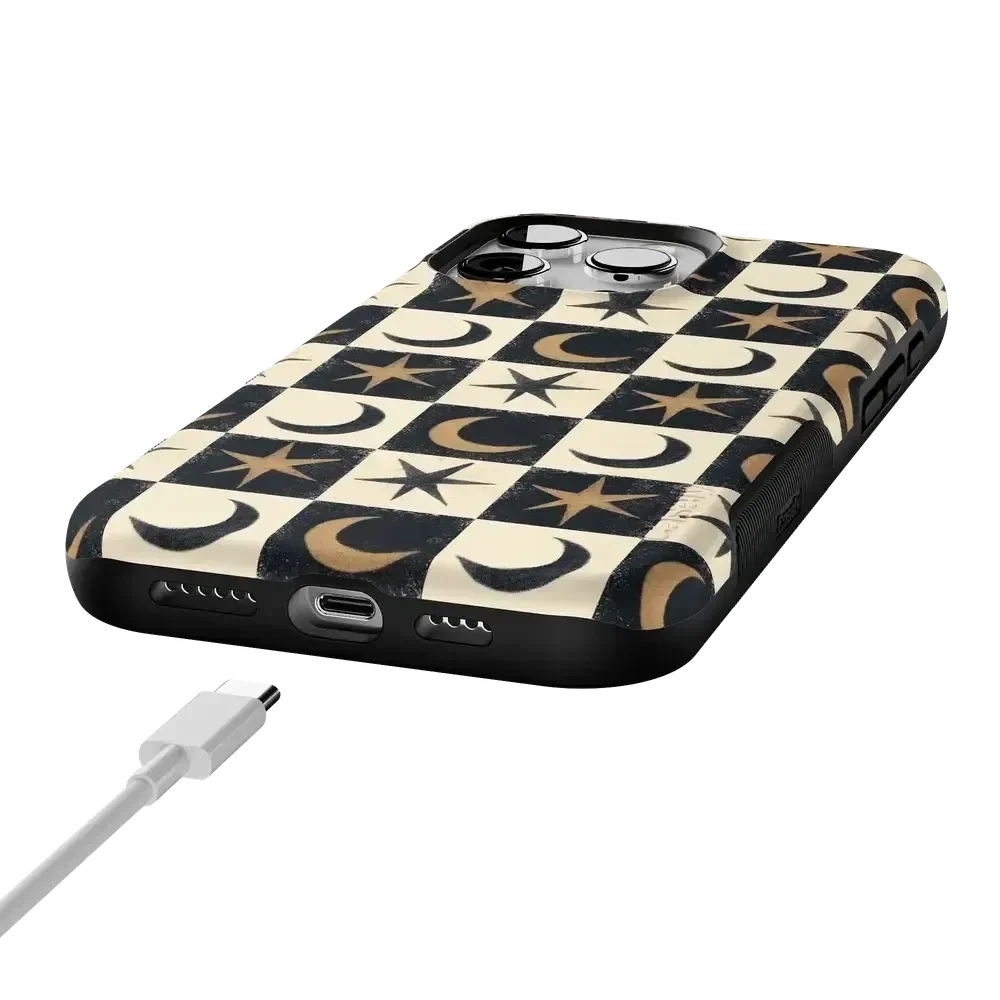 Mystic Moonstar | Black Celestial Case Phone Case get.casely