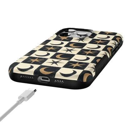 Mystic Moonstar | Black Celestial Case Phone Case get.casely