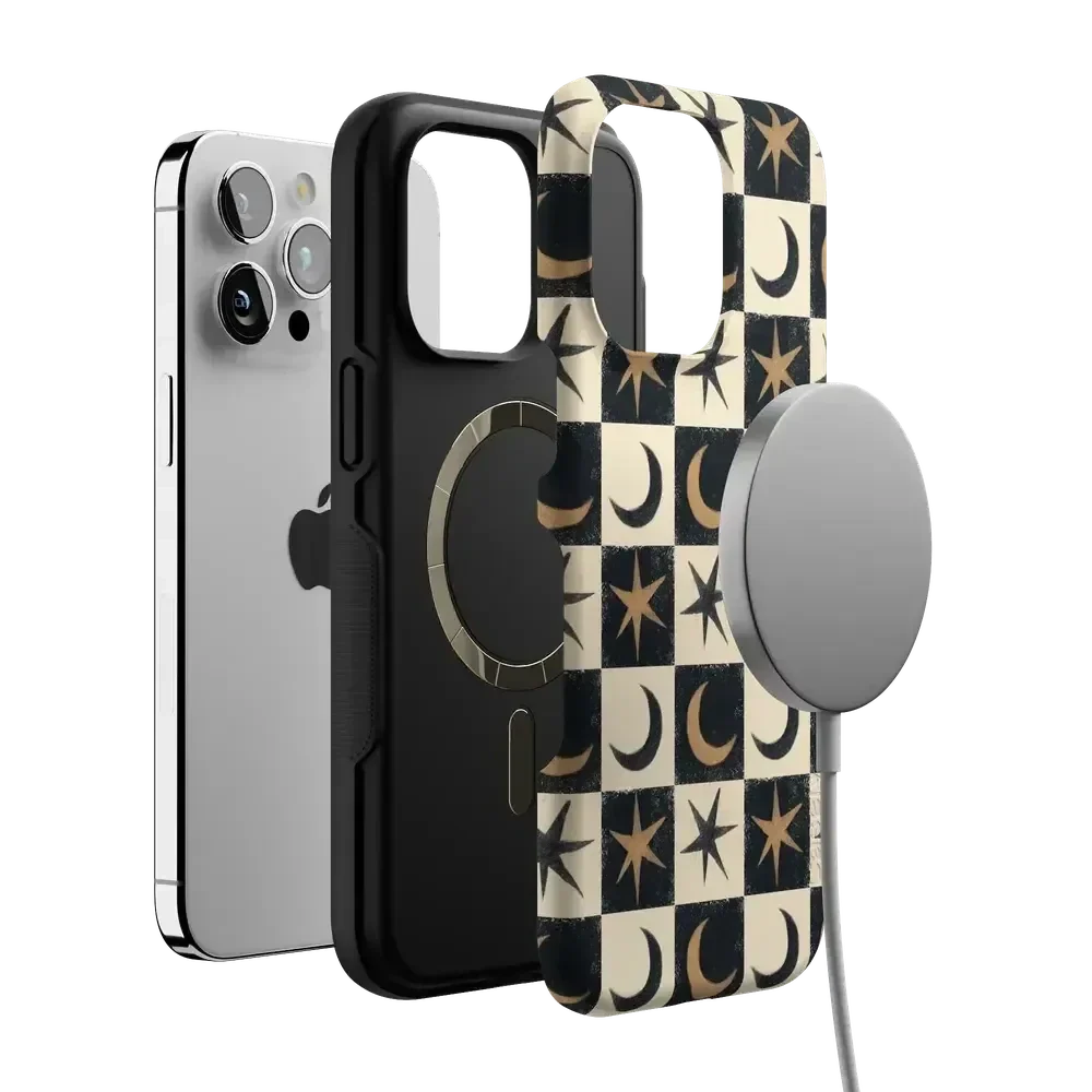 Mystic Moonstar | Black Celestial Case Phone Case get.casely
