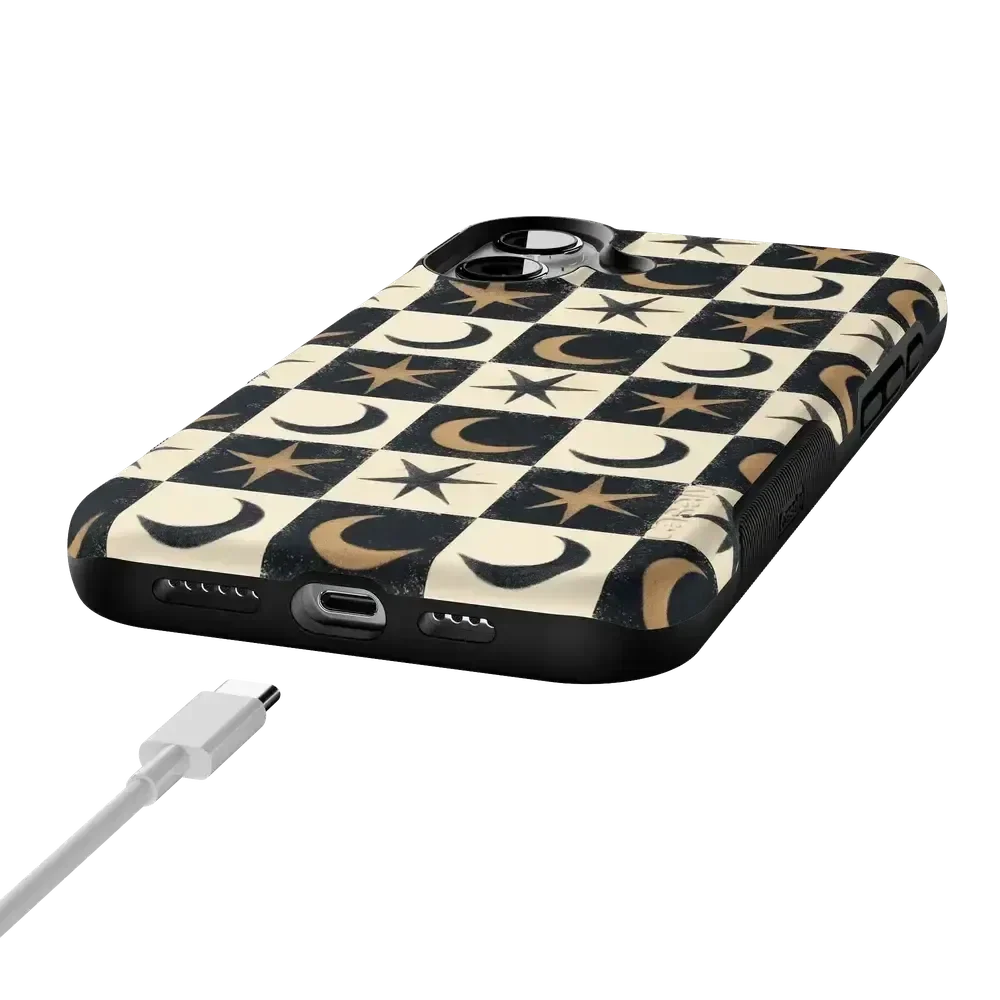 Mystic Moonstar | Black Celestial Case Phone Case get.casely