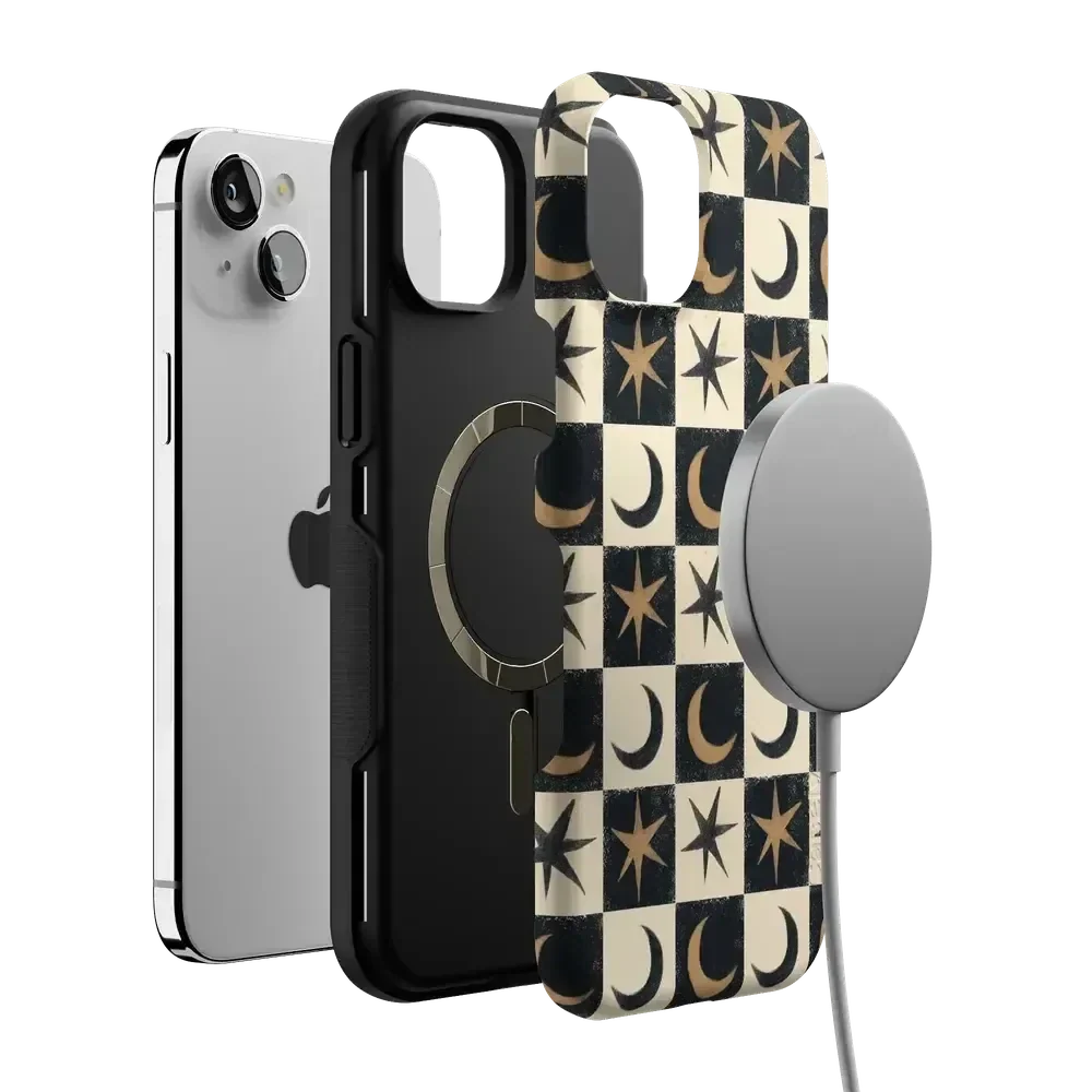 Mystic Moonstar | Black Celestial Case Phone Case get.casely