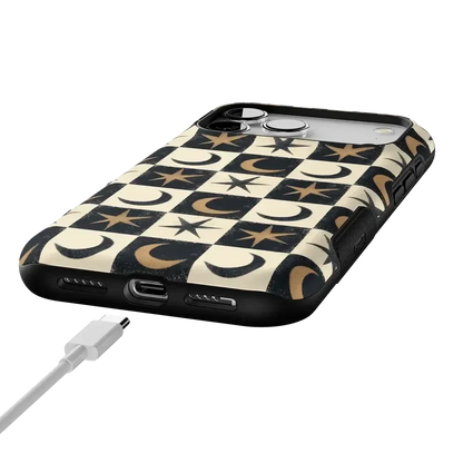 Mystic Moonstar | Black Celestial Case Phone Case get.casely