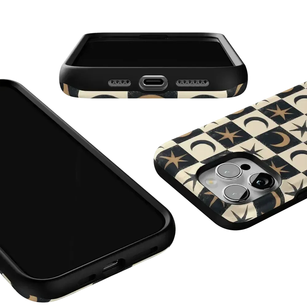 Mystic Moonstar | Black Celestial Case Phone Case get.casely