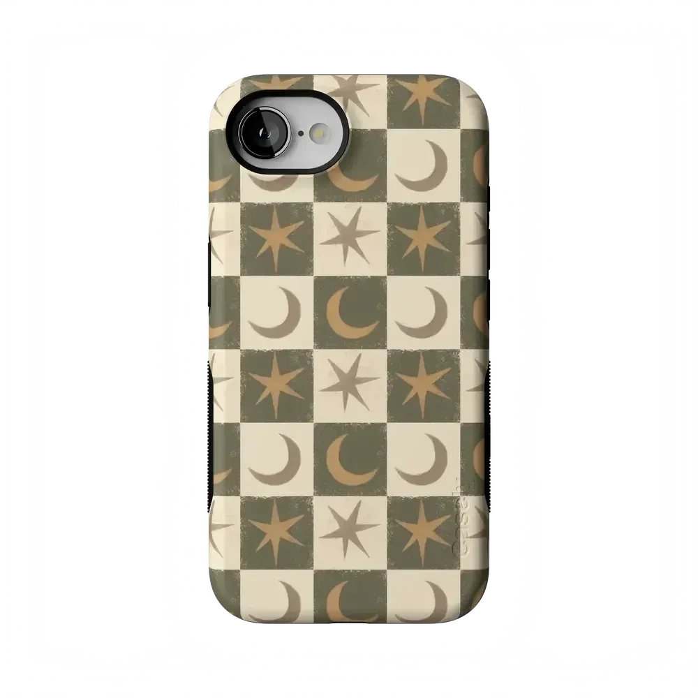 Mystic Moonstar | Green Celestial Case Phone Case get.casely Bold Flex + MagSafe® iPhone 17e