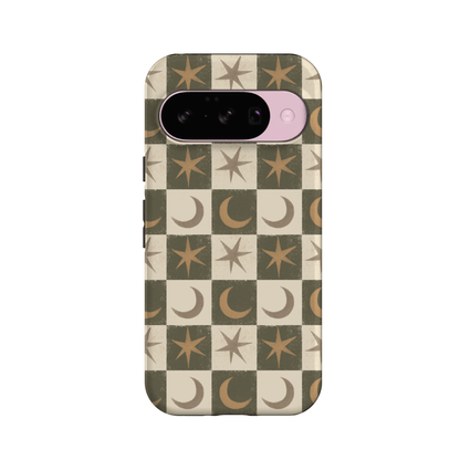 Mystic Moonstar | Green Celestial Case Phone Case get.casely Essential + MagSafe® Google Pixel 10