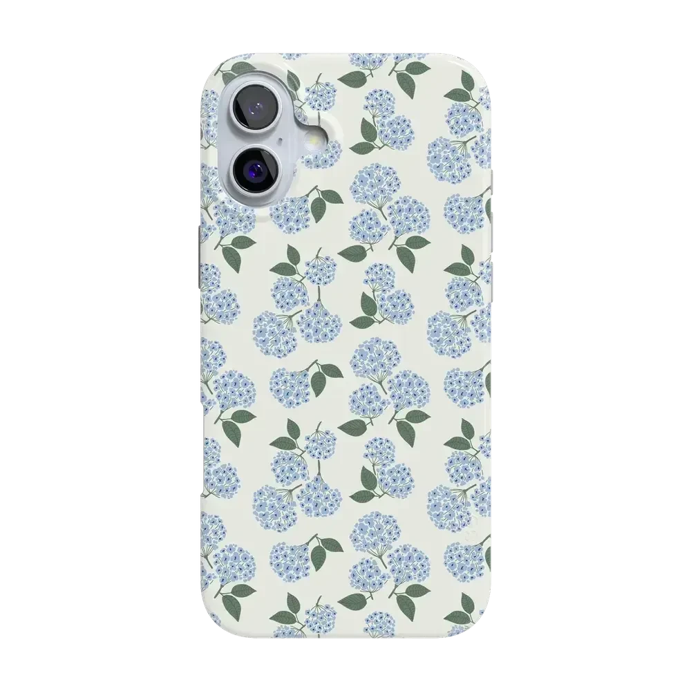 Nantucket Cottage | Blue Hydrangea Case iPhone Case get.casely Classic + MagSafe® iPhone 16