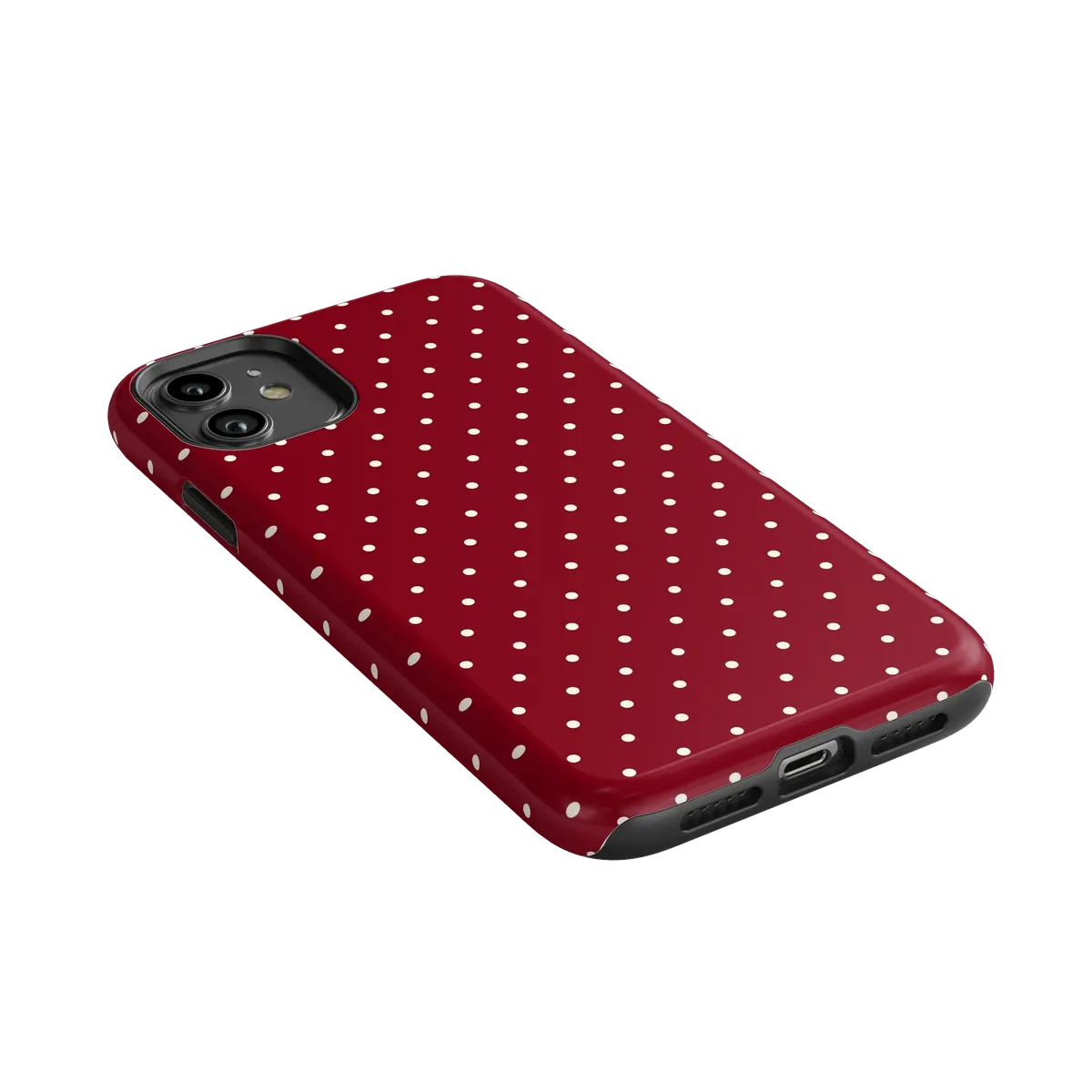 On the Dot | Maroon Polka Dot Case