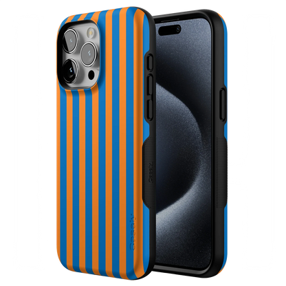 Go New York | Blue & Orange Stripes Case