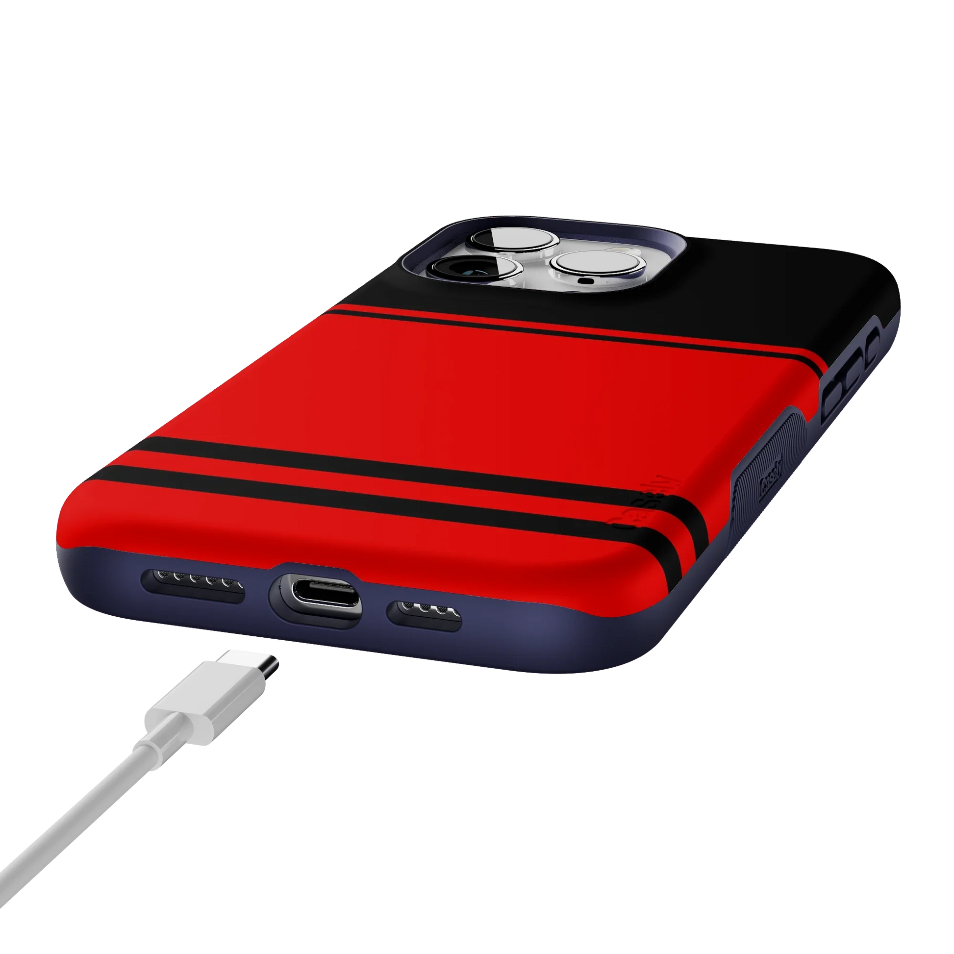 Storm Warning | Black & Red Stripes Case