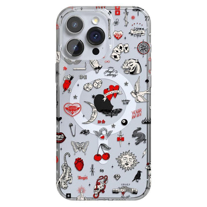 Not a Phase | Clear Flash Tattoo Case iPhone Case get.casely Classic + MagSafe® iPhone 16 Pro Max