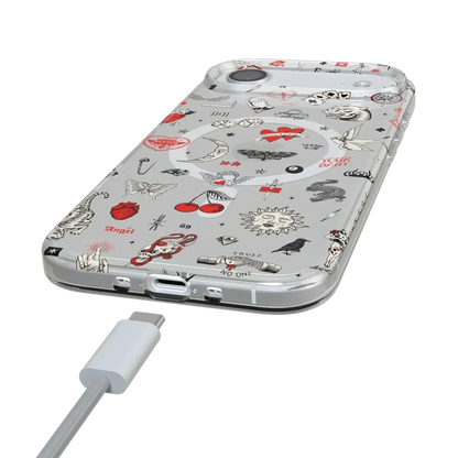 Not a Phase | Clear Flash Tattoo Case iPhone Case get.casely