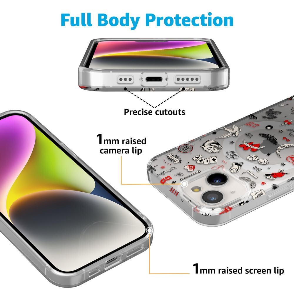 Not a Phase | Clear Flash Tattoo Case iPhone Case get.casely