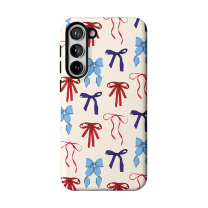 American Girlie | Red White & Blue Bows Case - Galaxy S23 Plus