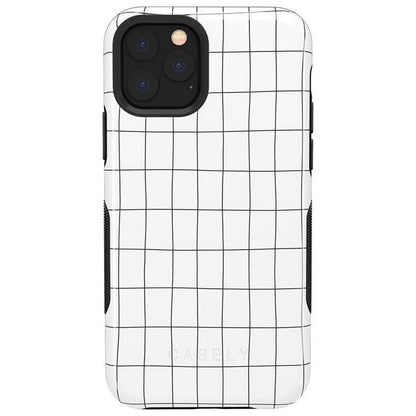 Off the Grid | White & Black Lined Case iPhone Case get.casely Bold iPhone 11 Pro Max