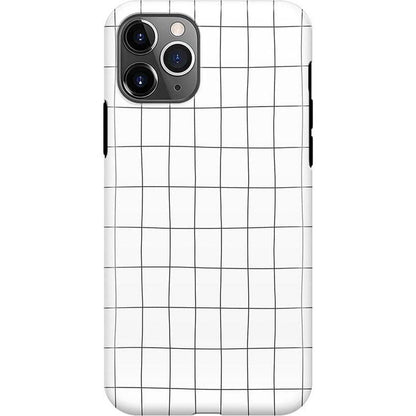 Off the Grid | White & Black Lined Case iPhone Case get.casely Classic iPhone 11 Pro Max