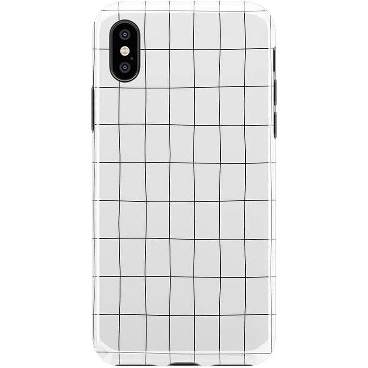 Off the Grid | White & Black Lined Case iPhone Case get.casely Classic iPhone XS Max
