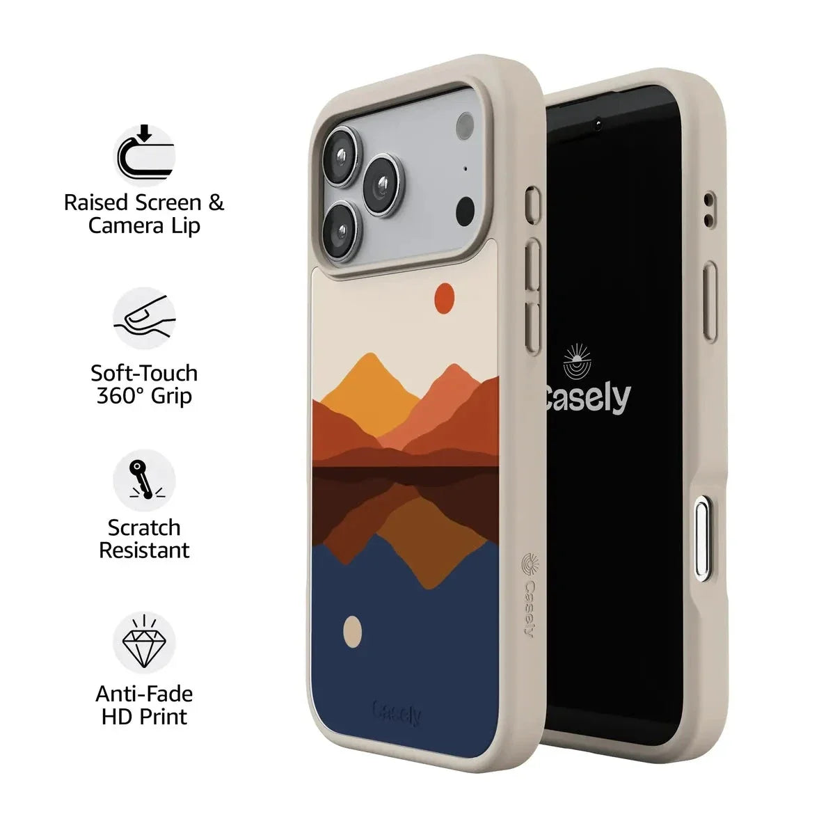 Opposites Attract | Day & Night Colorblock Mountains Case iPhone Case get.casely