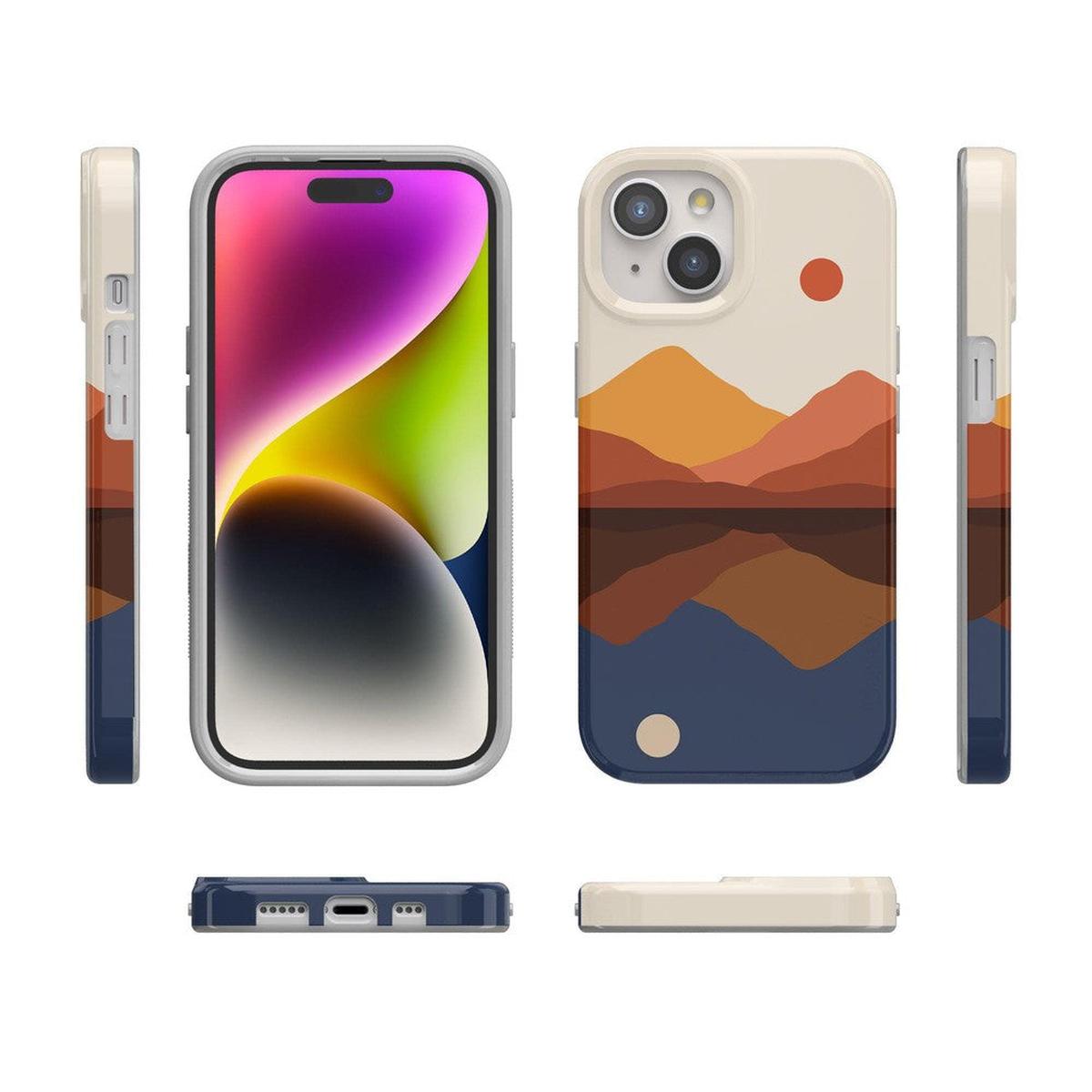 Opposites Attract | Day & Night Colorblock Mountains Case iPhone Case get.casely