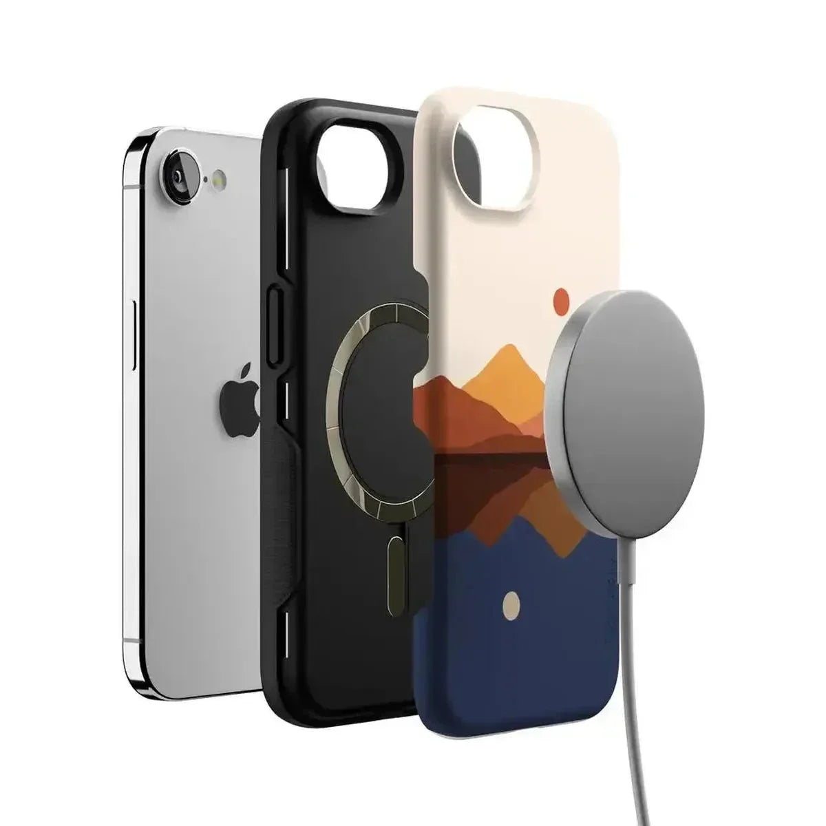 Opposites Attract | Day & Night Colorblock Mountains Case iPhone Case get.casely