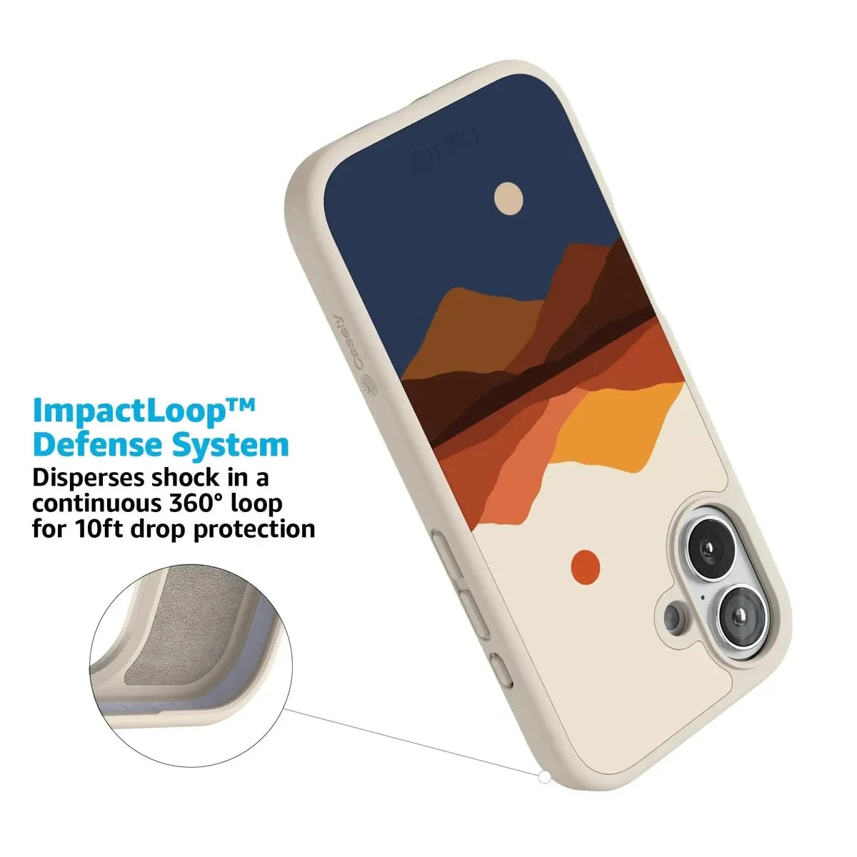 Opposites Attract | Day & Night Colorblock Mountains Case iPhone Case get.casely