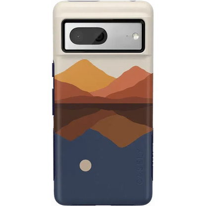 Opposites Attract | Day & Night Colorblock Mountains Google Pixel Case Google Pixel Case get.casely Bold Google Pixel 7