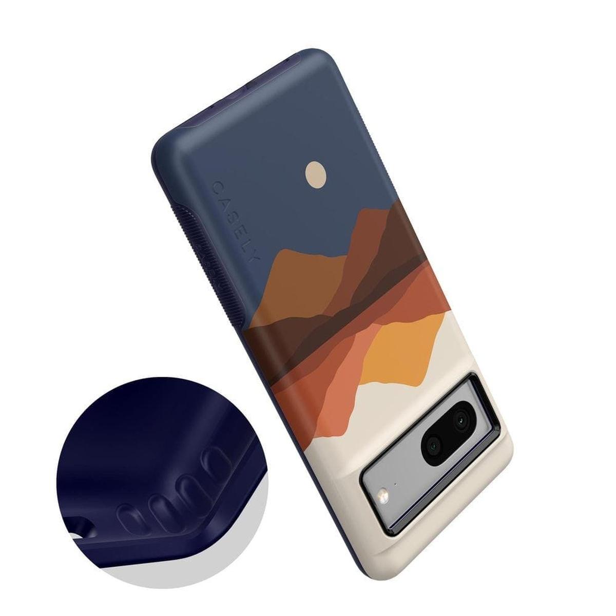 Opposites Attract | Day & Night Colorblock Mountains Google Pixel Case Google Pixel Case get.casely