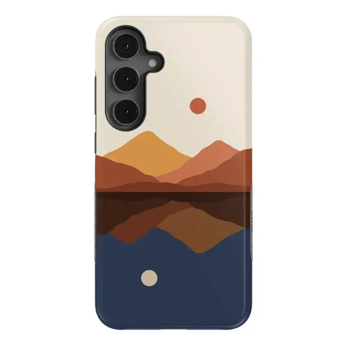 Opposites Attract | Day & Night Colorblock Mountains Samsung Case Samsung Case Casetry Bold Flex + MagSafe® Galaxy S25 Plus