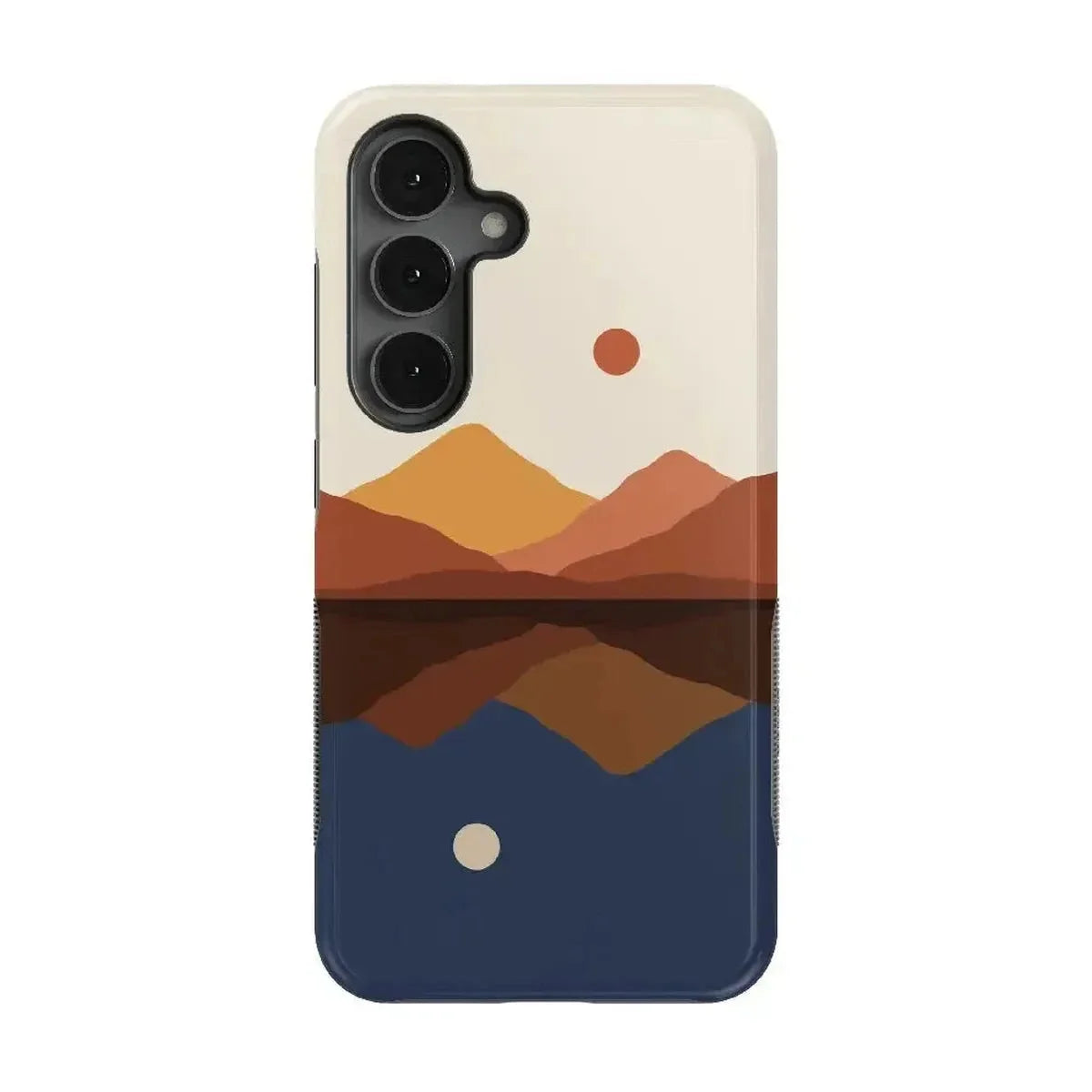 Opposites Attract | Day & Night Colorblock Mountains Samsung Case Samsung Case Casetry Bold Flex + MagSafe® Galaxy S25