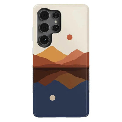 Opposites Attract | Day & Night Colorblock Mountains Samsung Case Samsung Case Casetry Bold Flex + MagSafe® Galaxy S25 Ultra