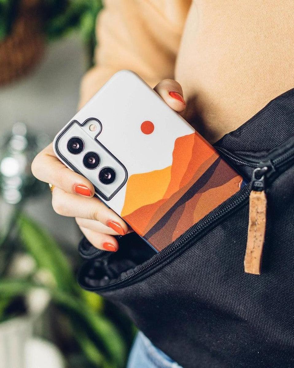 Opposites Attract | Day & Night Colorblock Mountains Samsung Case Samsung Case get.casely