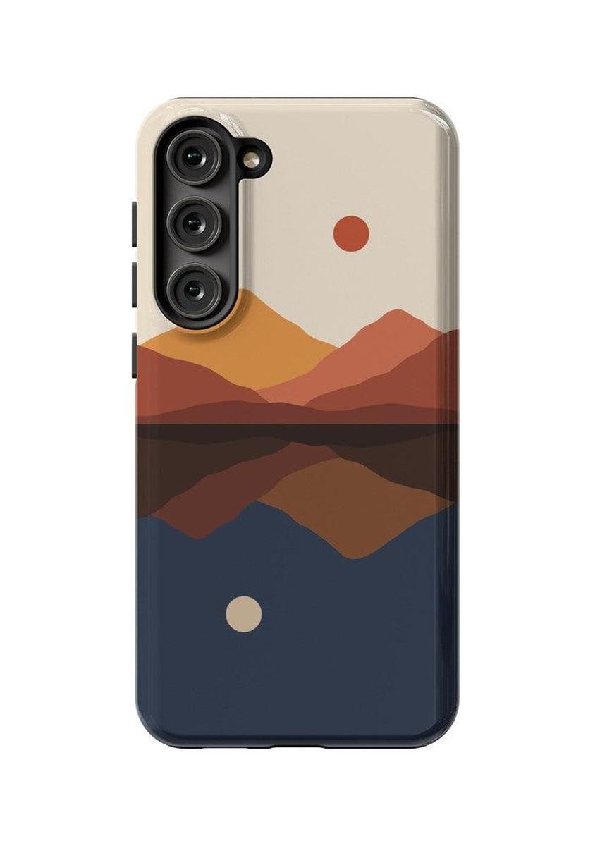 Opposites Attract | Day & Night Colorblock Mountains Samsung Case Samsung Case get.casely