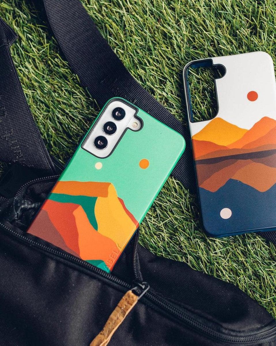 Opposites Attract | Day & Night Colorblock Mountains Samsung Case Samsung Case get.casely