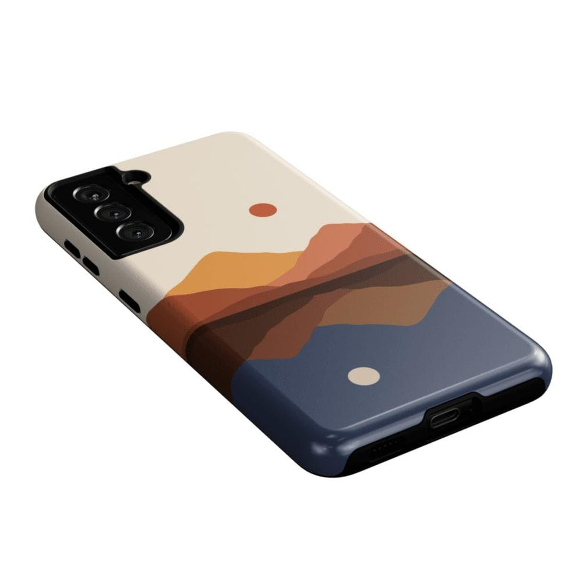 Opposites Attract | Day & Night Colorblock Mountains Samsung Case Samsung Case Casetry