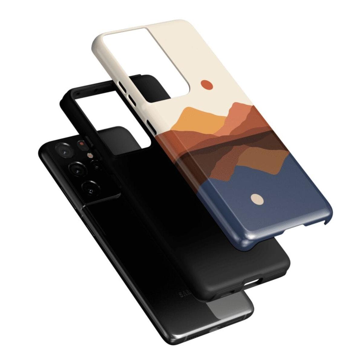 Opposites Attract | Day & Night Colorblock Mountains Samsung Case Samsung Case Casetry