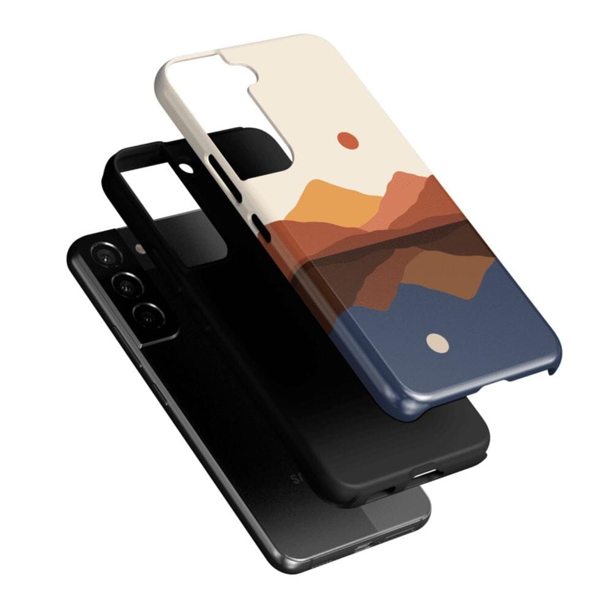Opposites Attract | Day & Night Colorblock Mountains Samsung Case Samsung Case Casetry