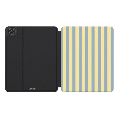 Coastline Stripes | Blue & Yellow iPad Case