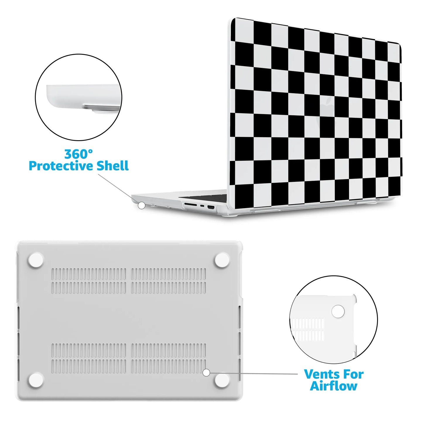 Fit Check | Black Checkerboard Laptop Shell
