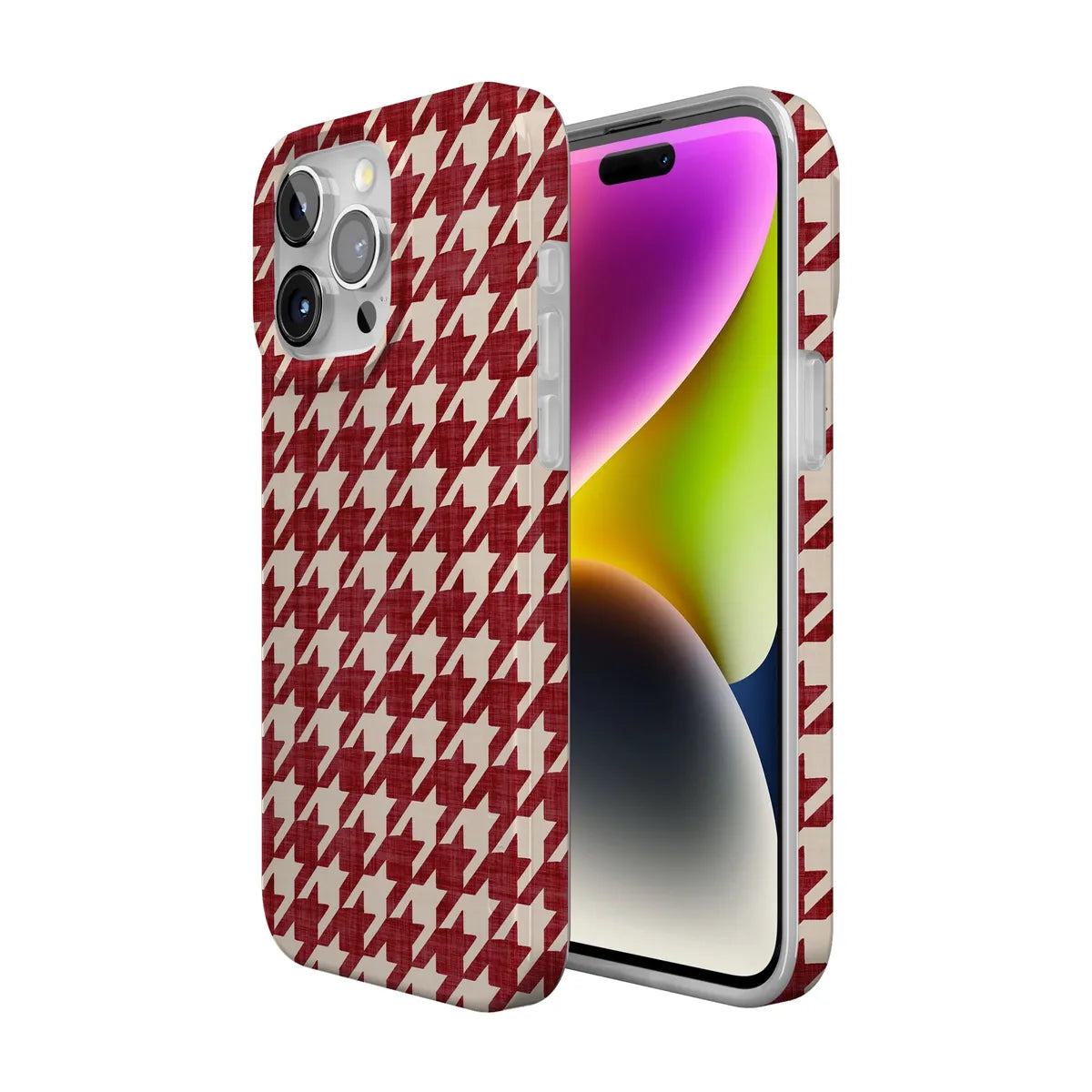 Scarlet Stitch | Red Houndstooth Case