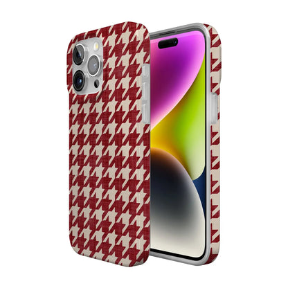 Scarlet Stitch | Red Houndstooth Case