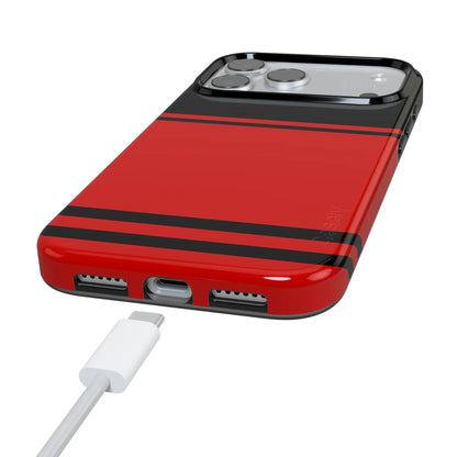 Storm Warning | Black & Red Stripes Case