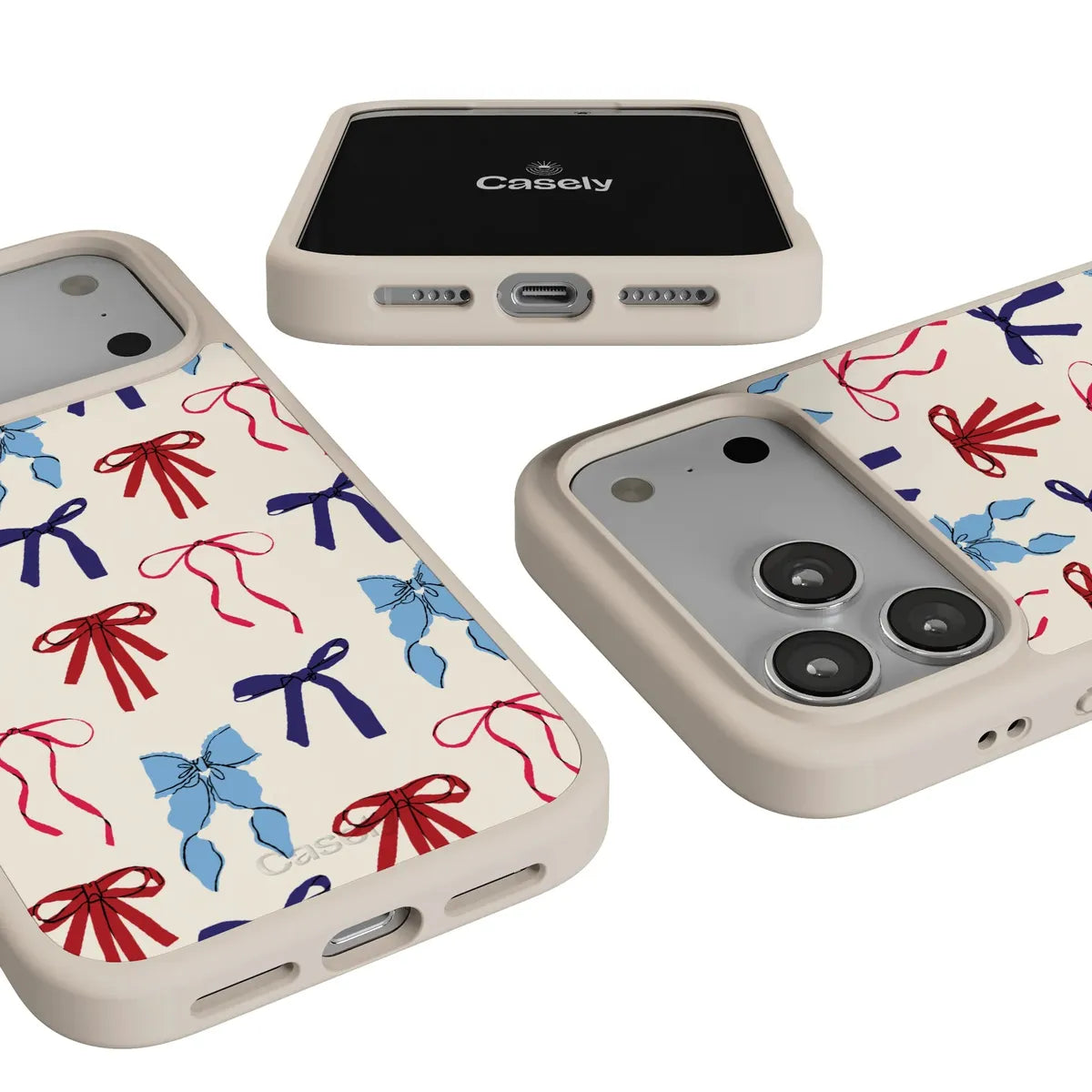 American Girlie | Red White & Blue Bows Case