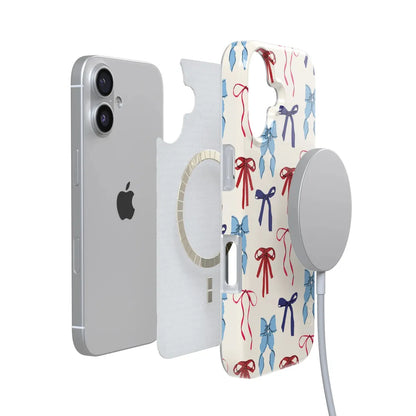 American Girlie | Red White & Blue Bows Case