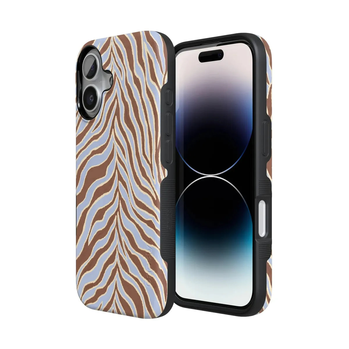 Untamed | Brown & Blue Zebra Case