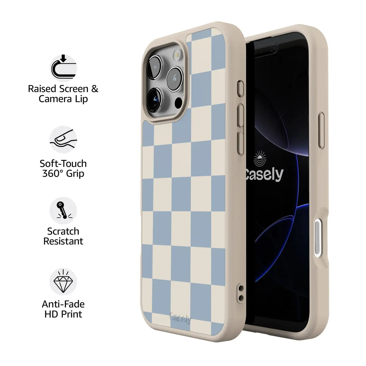 Fit Check | Light Blue Checkerboard Case