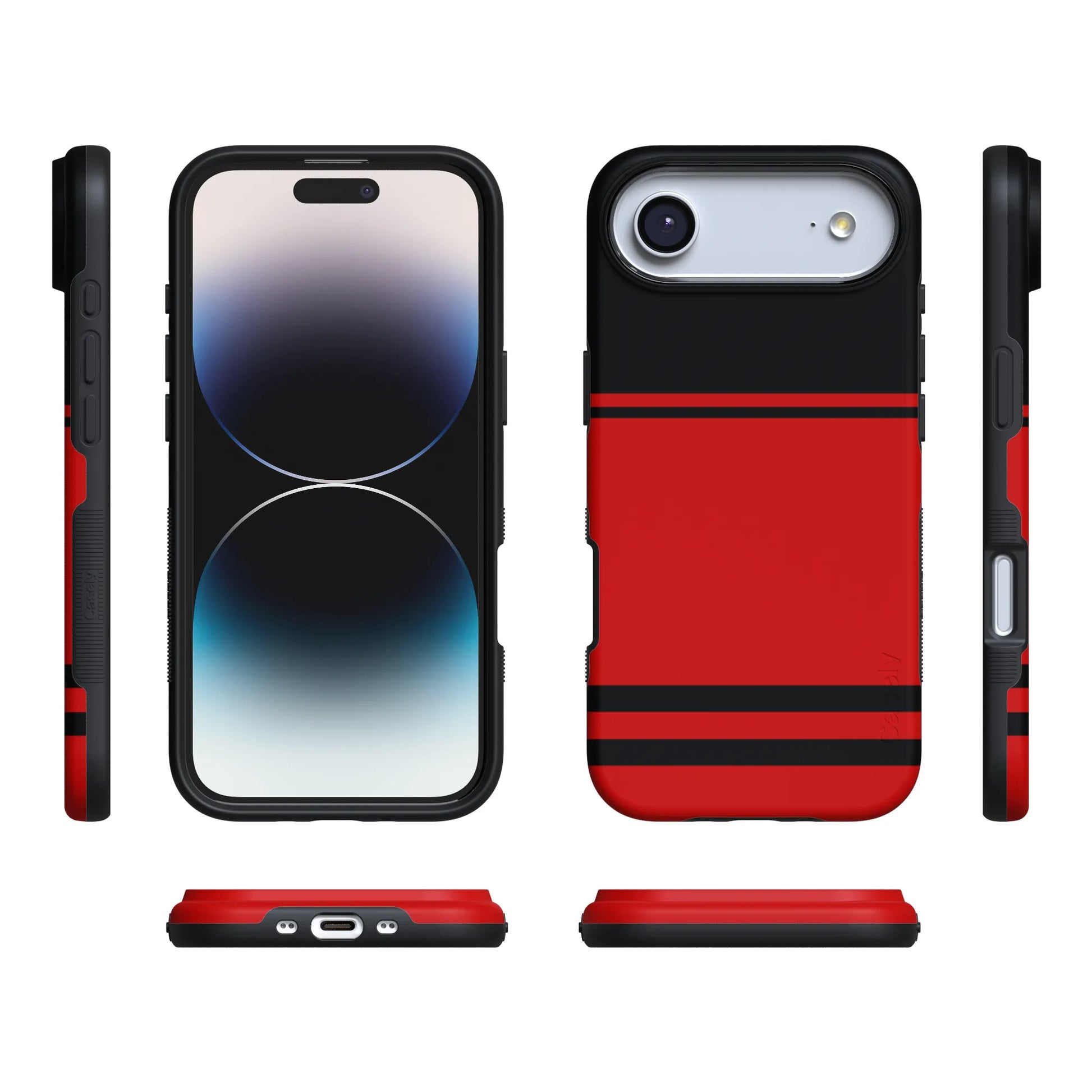 Storm Warning | Black & Red Stripes Case